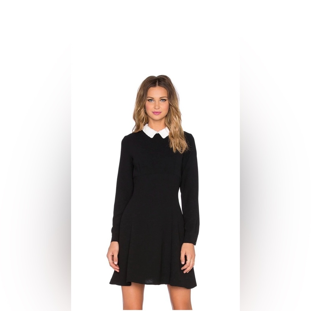 Kate spade sequin collar crepe dress